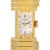 Vintage Bucherer Gold-Plated Peek-a-Boo Slide Hand-Wind Pendant Watch with Tasse