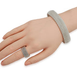 Tiffany & Co. Sterling Silver Somerset Mesh Bangle Bracelet and Ring Set