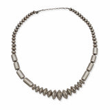 Vintage Southwestern Silver Graduated Bead Necklace