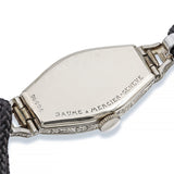 Art Deco Baume & Mercier 18k White Gold Diamond Women's Cocktail Watch