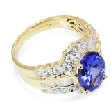 Dyach 18k Yellow Gold 3.41ct Tanzanite and Diamond Ring