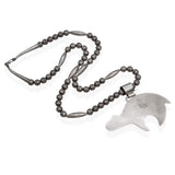 Vintage Navajo Frank Yellowhorse Sterling Silver Multi-Stone Inlay Bear Necklace