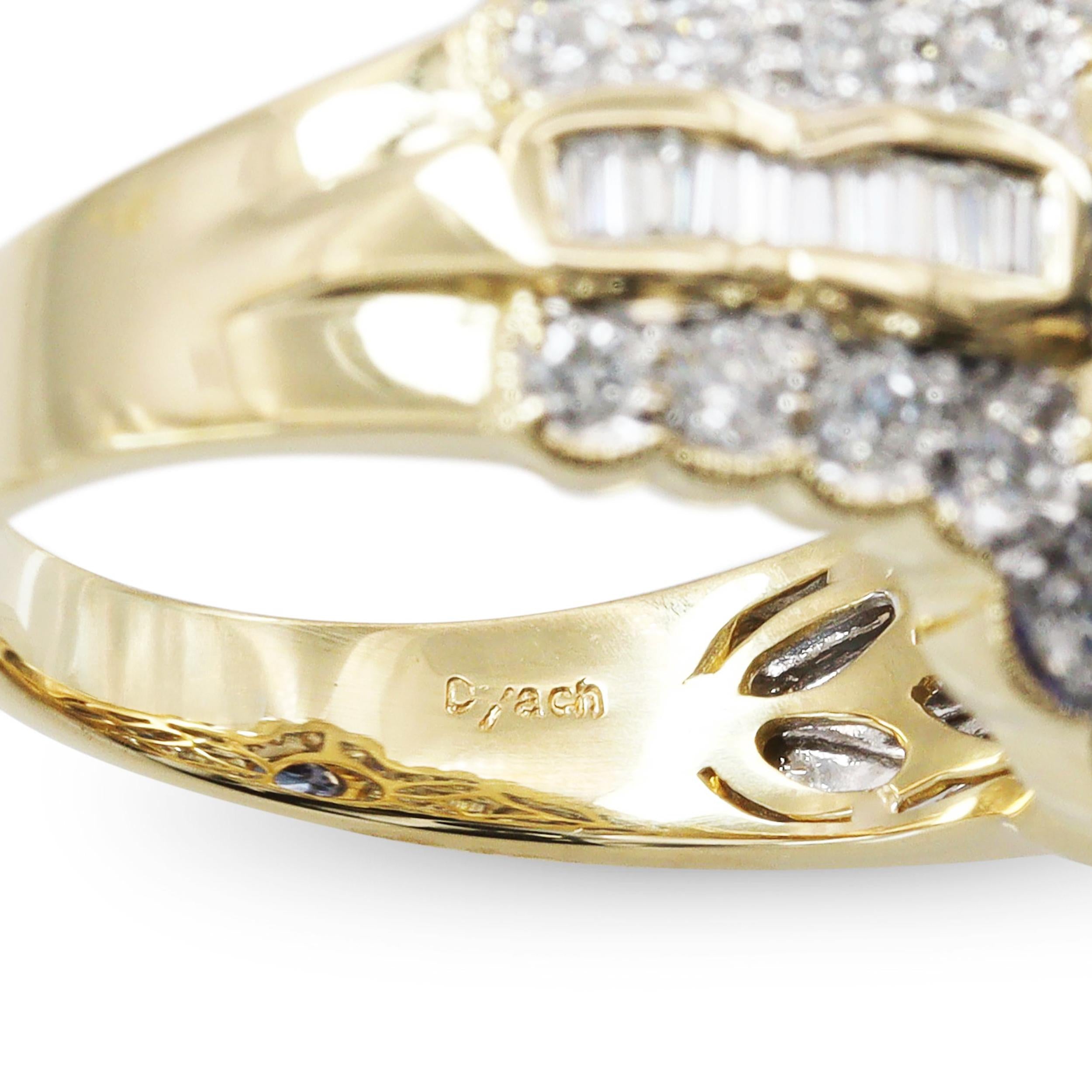 Dyach 18k Yellow Gold 3.41ct Tanzanite and Diamond Ring