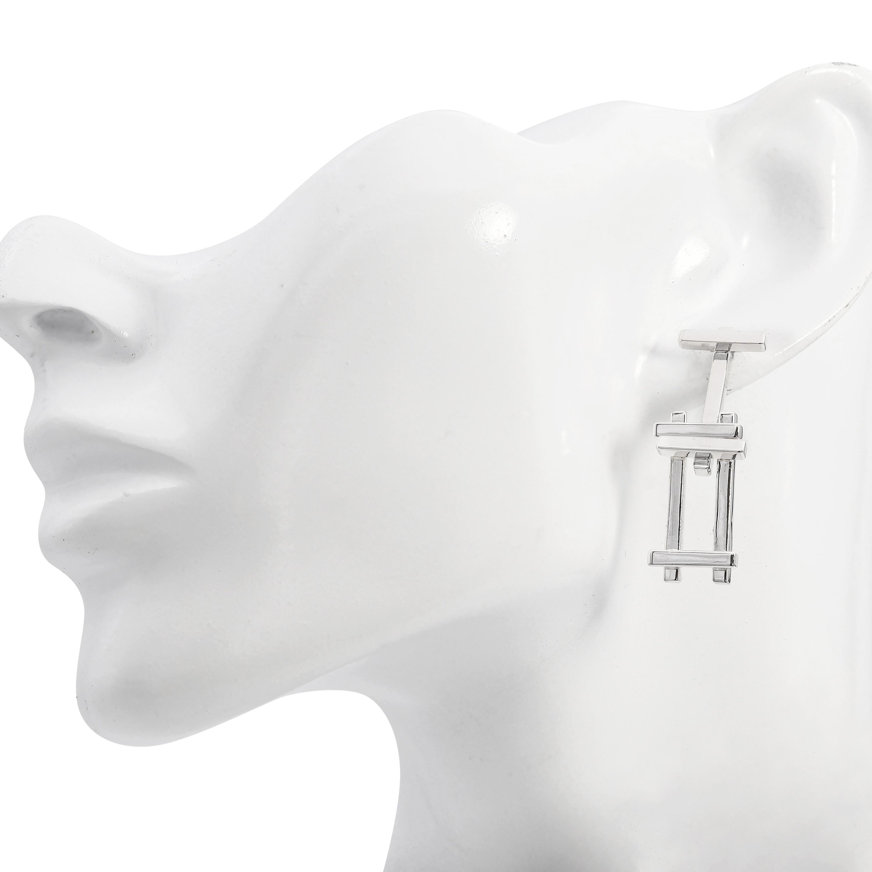 Tiffany & Co. Frank Gehry Axis Sterling Silver Dangle Earrings