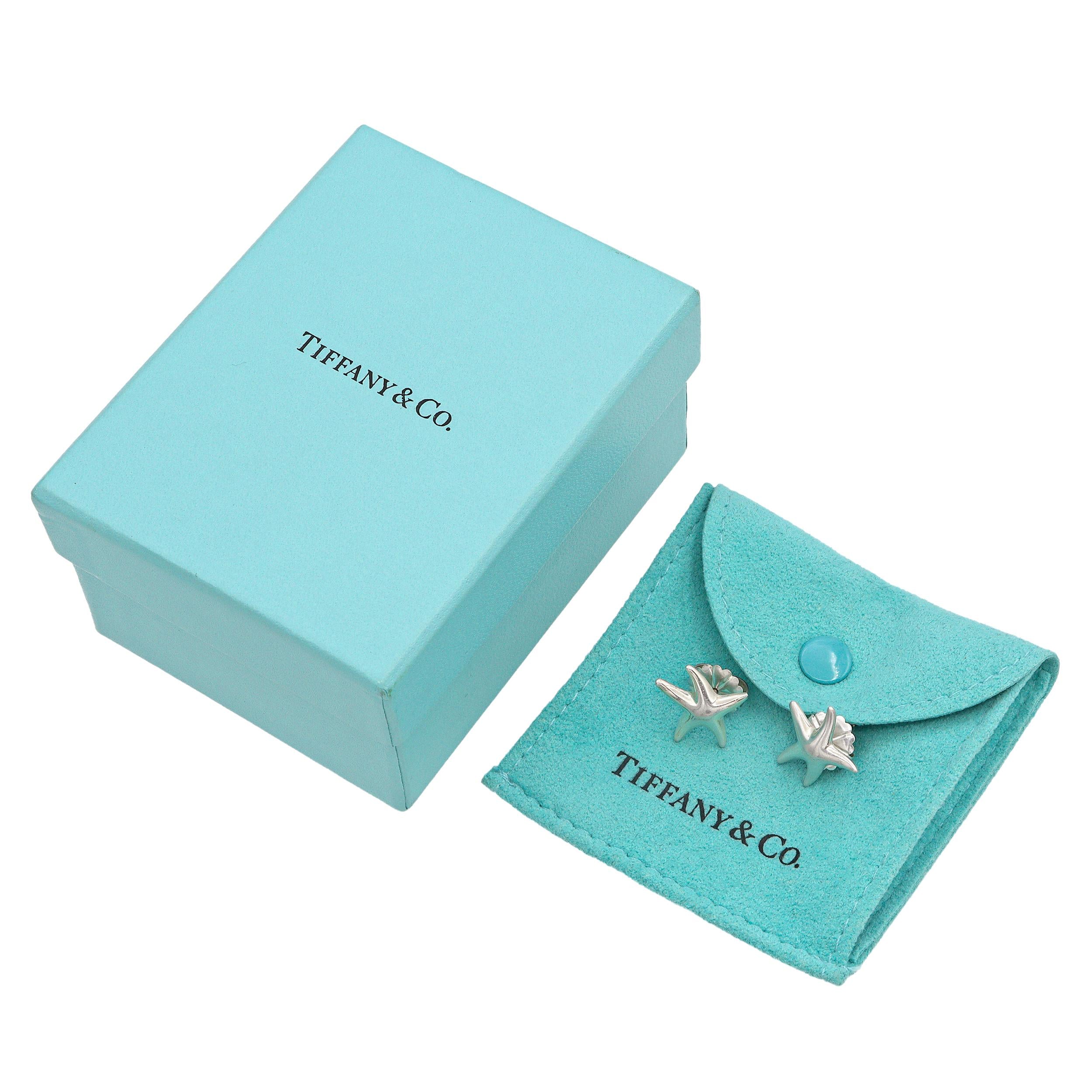 Tiffany & Co. Elsa Peretti Sterling Silver Starfish Earrings