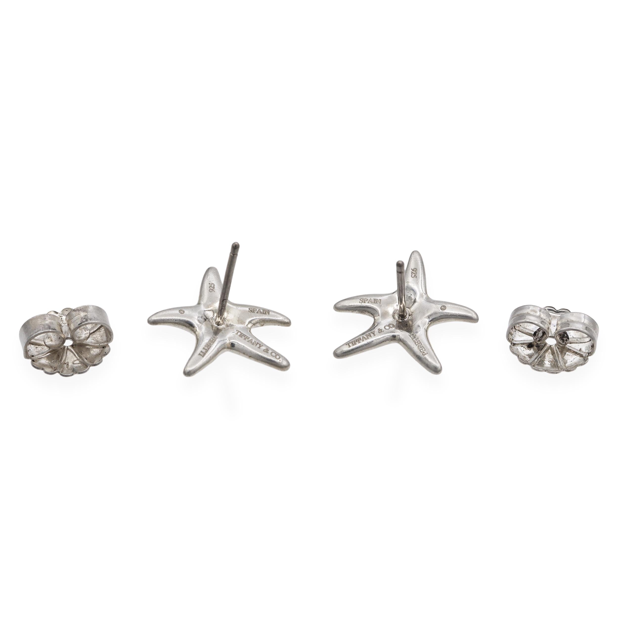 Tiffany & Co. Elsa Peretti Sterling Silver Starfish Earrings