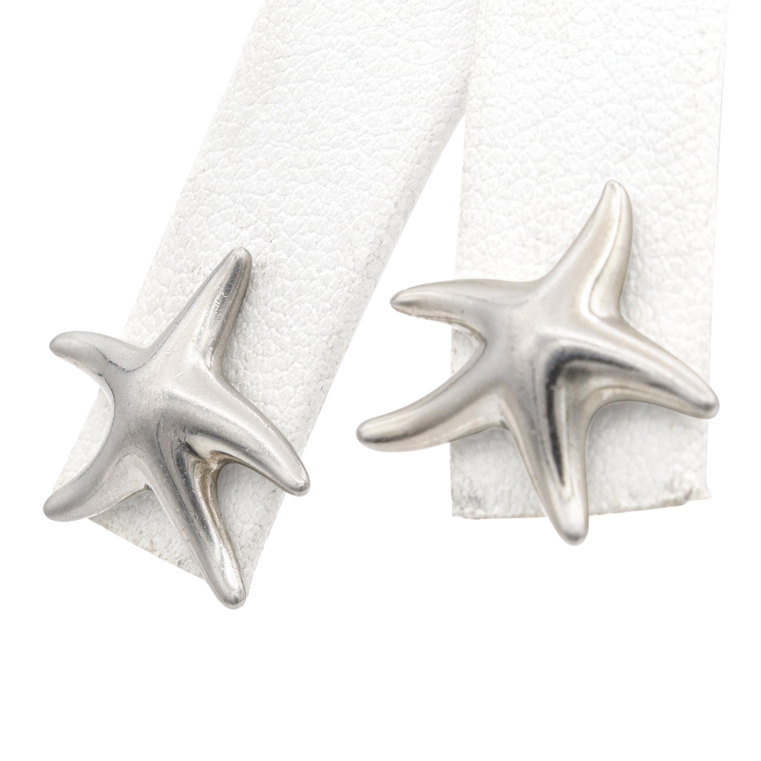 Tiffany & Co. Elsa Peretti Sterling Silver Starfish Earrings