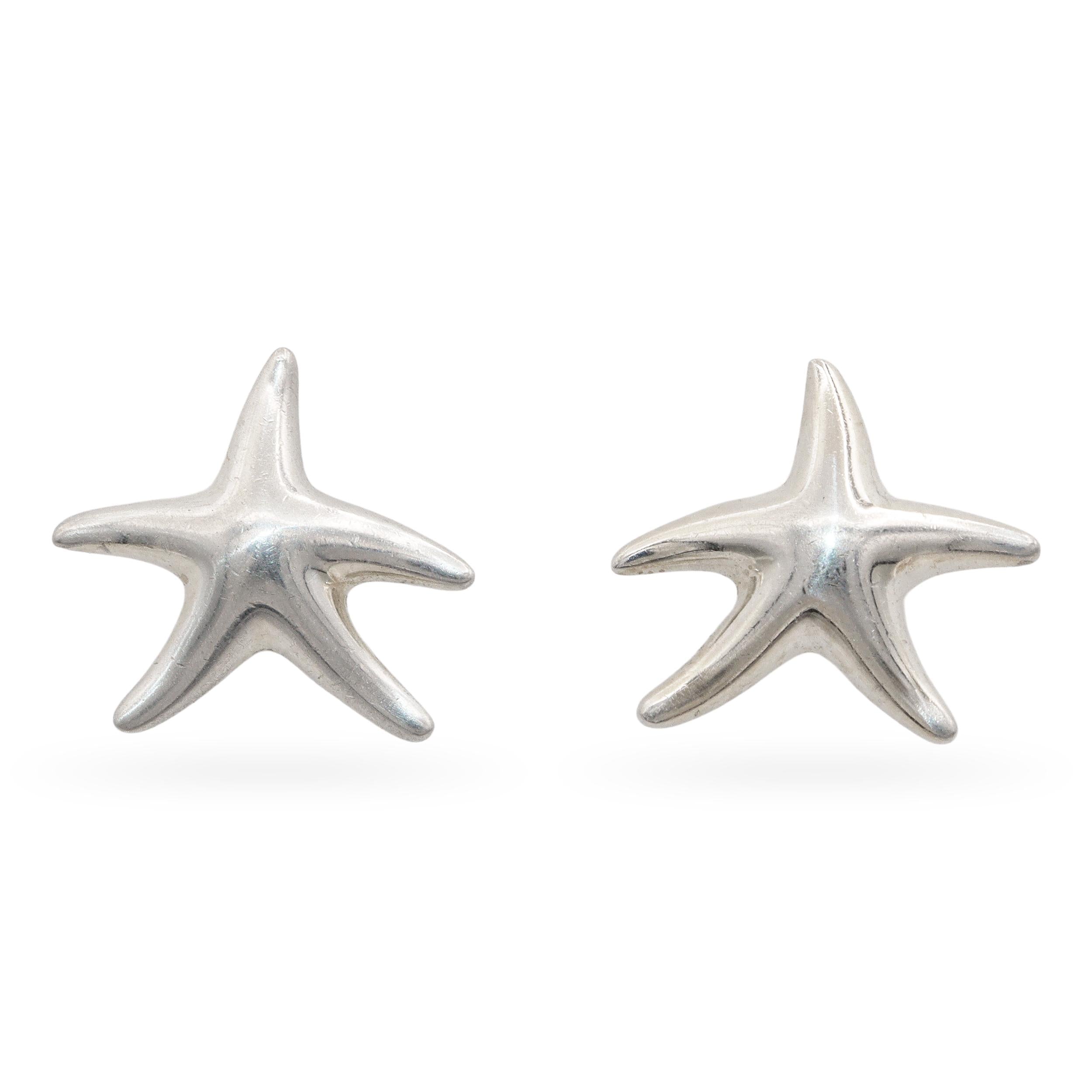 Tiffany & Co. Elsa Peretti Sterling Silver Starfish Earrings