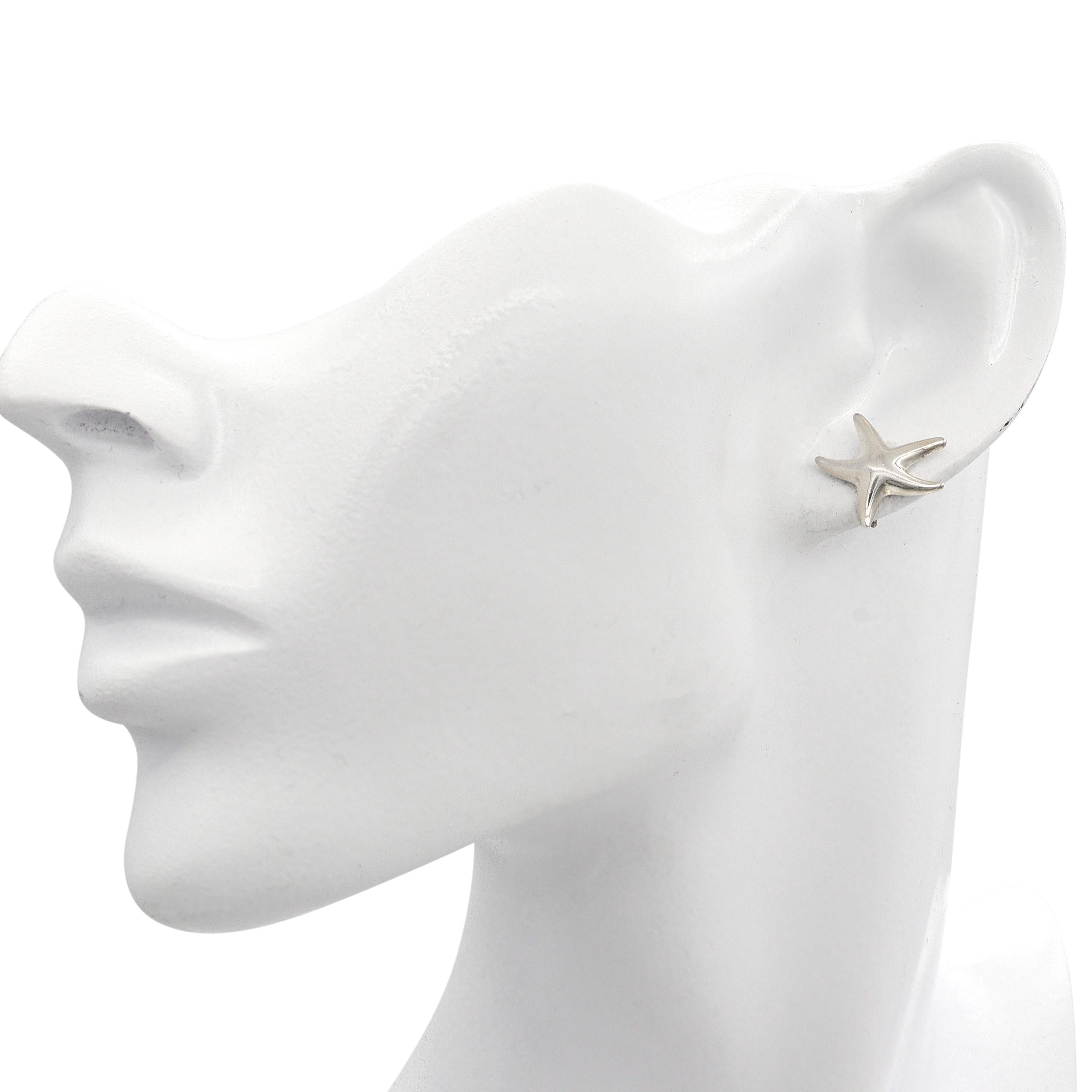 Tiffany & Co. Elsa Peretti Sterling Silver Starfish Earrings
