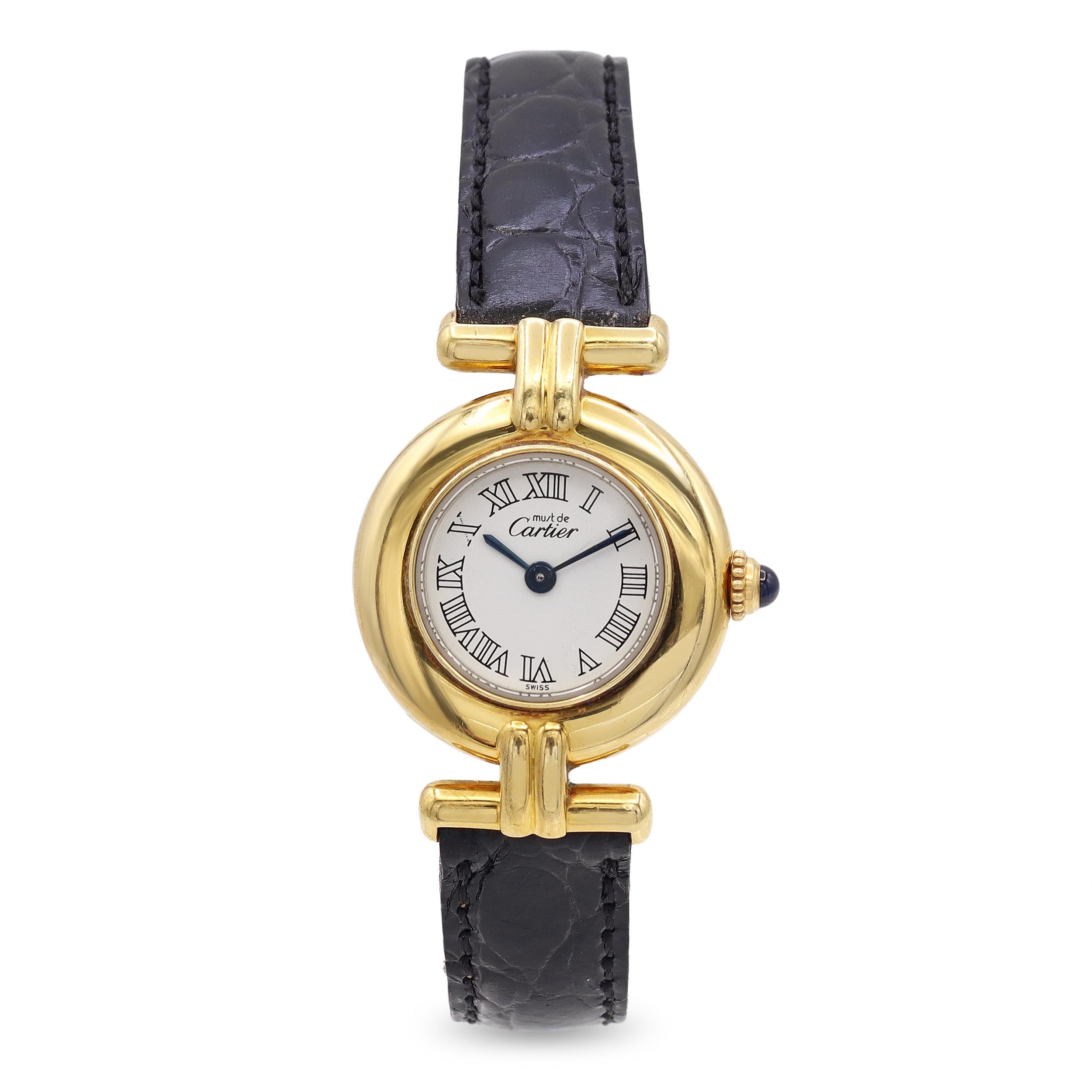 Cartier Gold Vermeil must de Cartier Colisee Quartz Watch