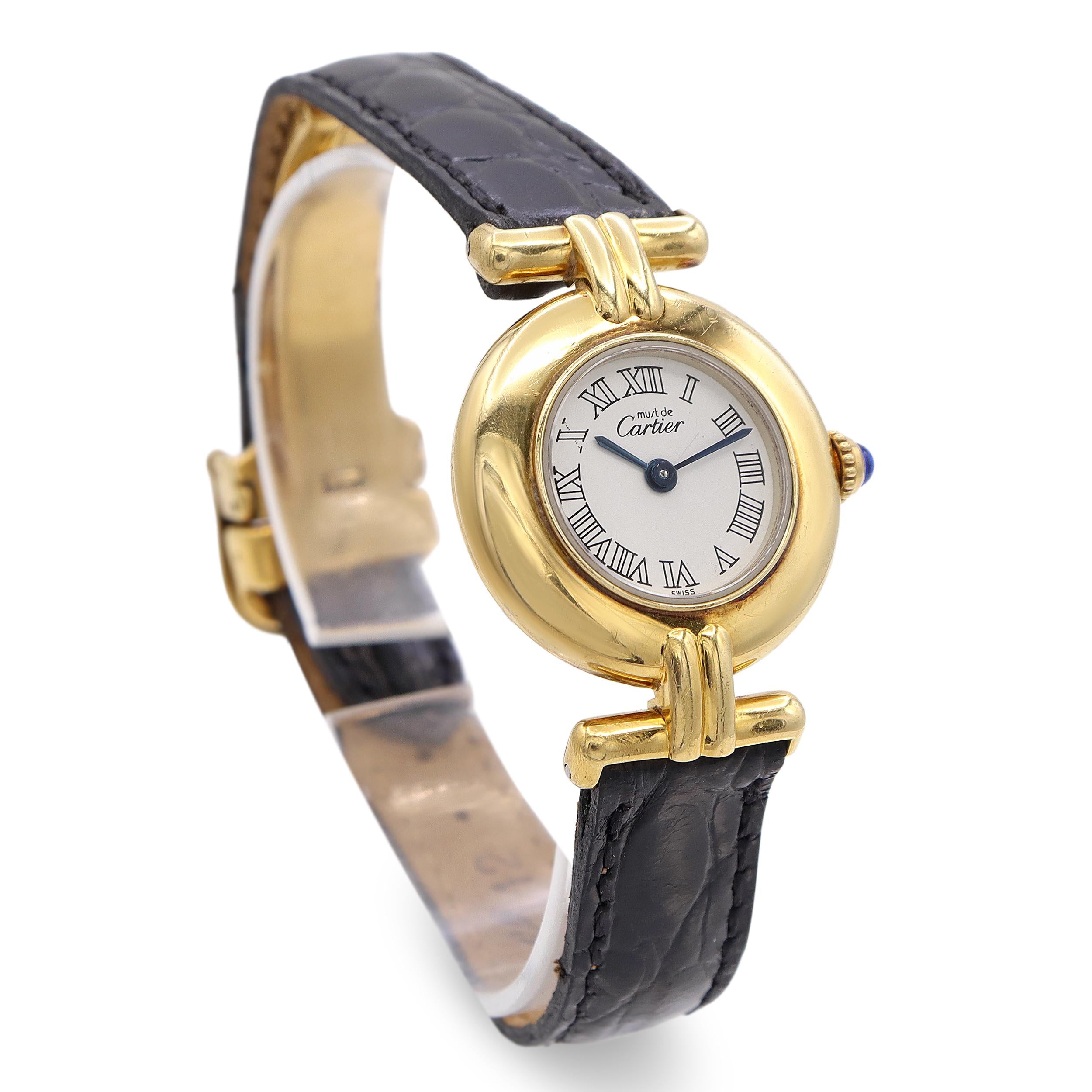 Cartier Gold Vermeil must de Cartier Colisee Quartz Watch