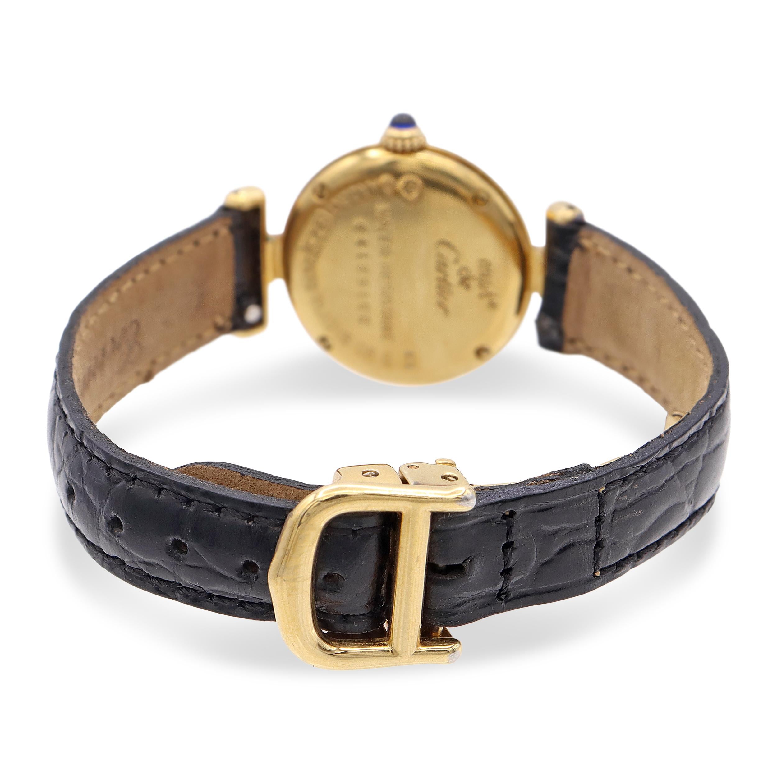 Cartier Gold Vermeil must de Cartier Colisee Quartz Watch