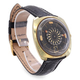 Vintage Ernest Borel Cocktail Kaleidoscope Gold Tone Automatic Men's Watch