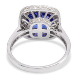 18k White Gold Tanzanite and Diamond Statement Ring