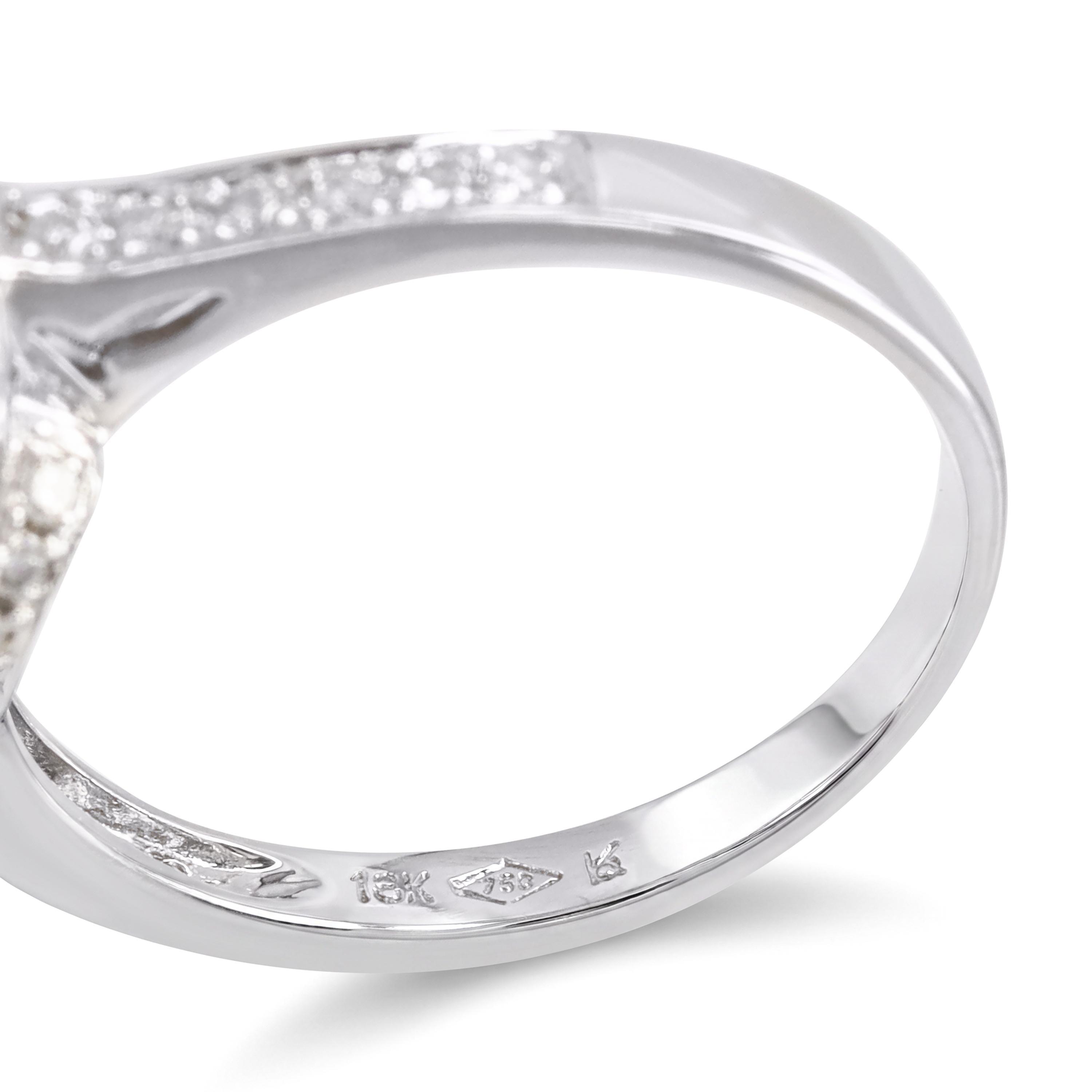 18k White Gold Tanzanite and Diamond Statement Ring