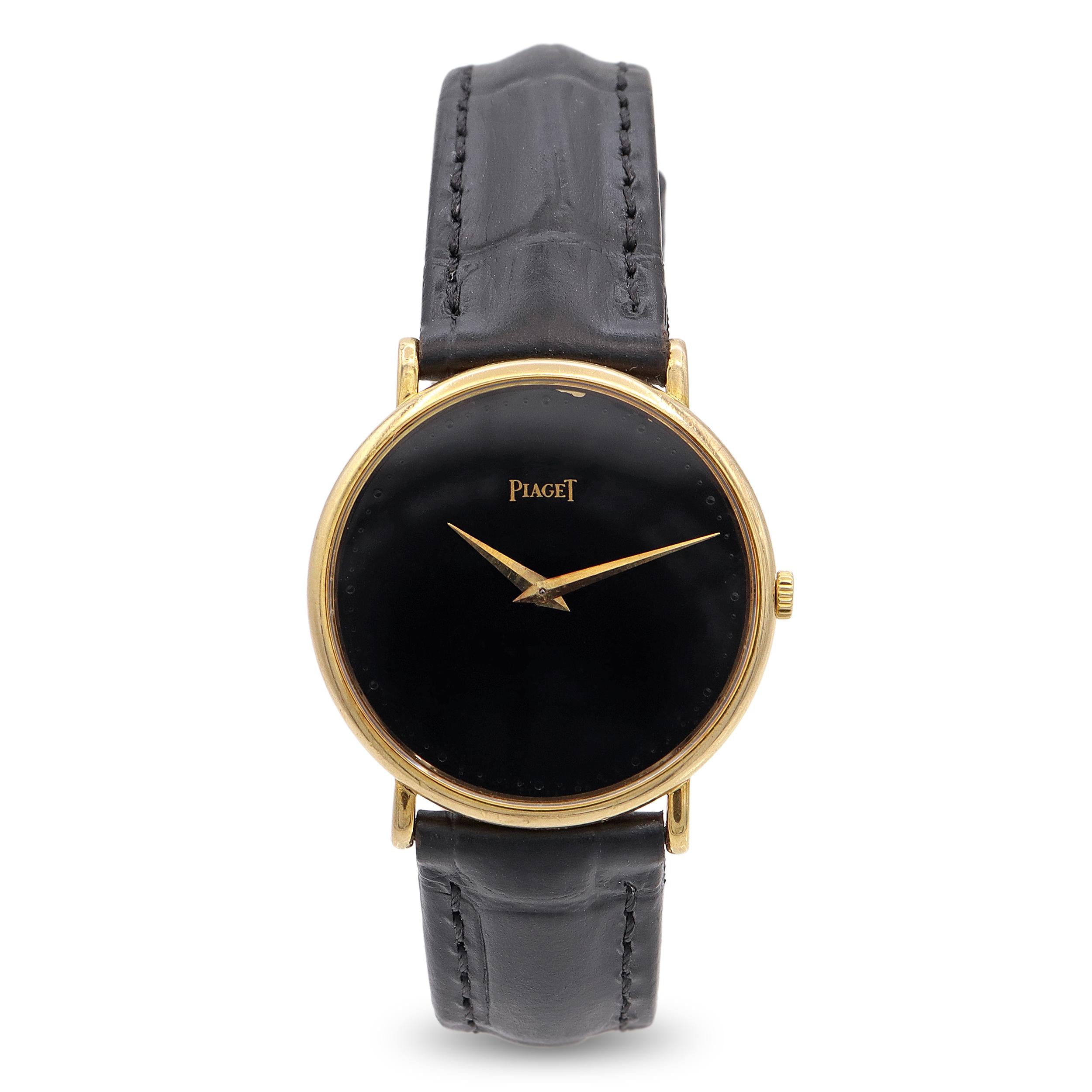 Vintage Piaget Altiplano 18k Yellow Gold Manual Wind Dress Watch Ref. 9025