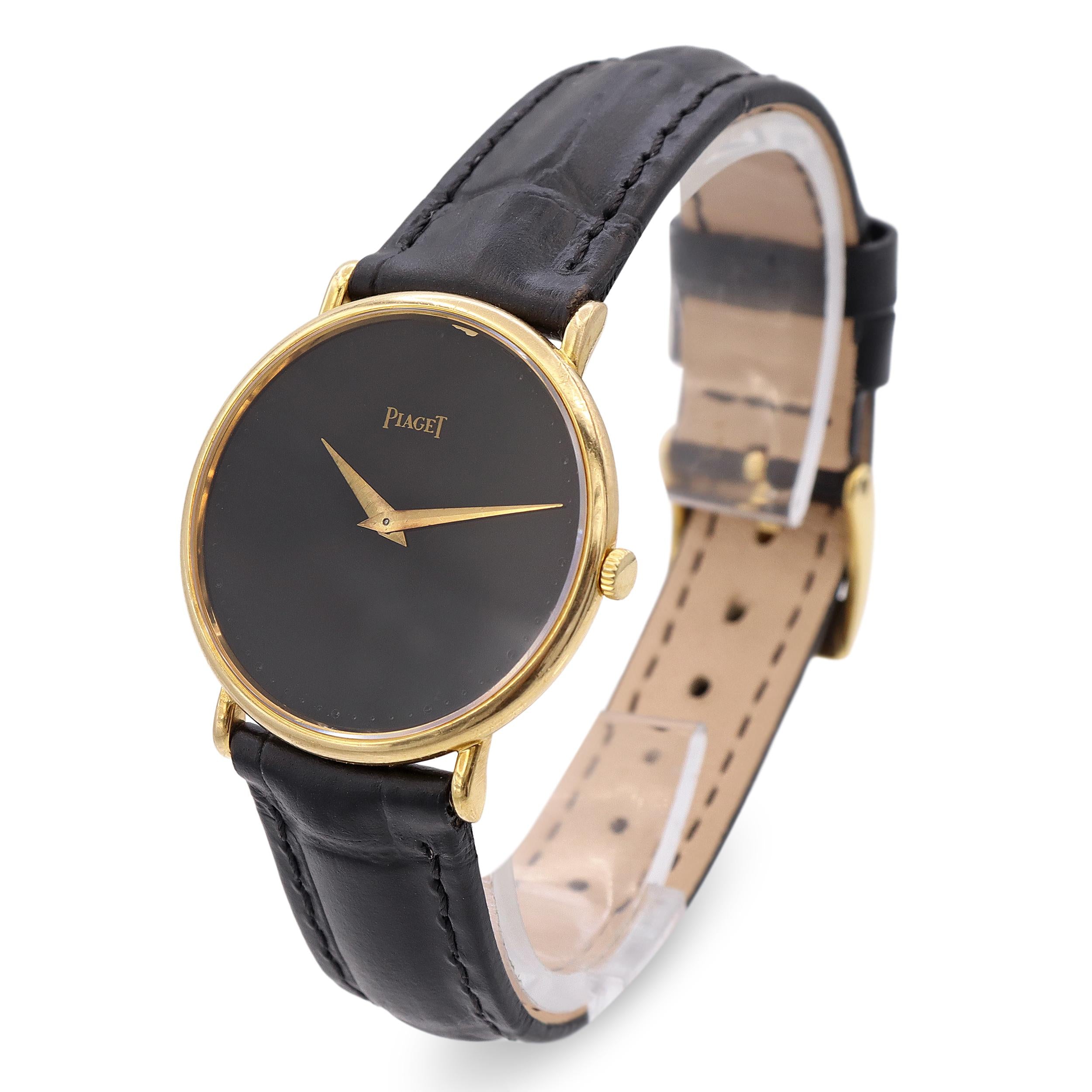 Vintage Piaget Altiplano 18k Yellow Gold Manual Wind Dress Watch Ref. 9025
