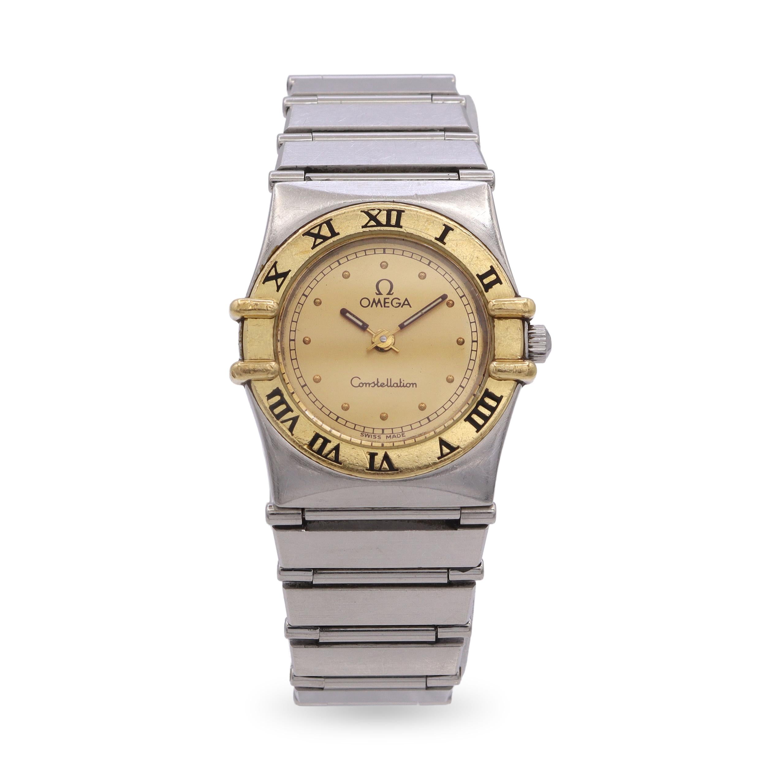 Vintage Omega Constellation Two Tone Ladies Quartz Watch