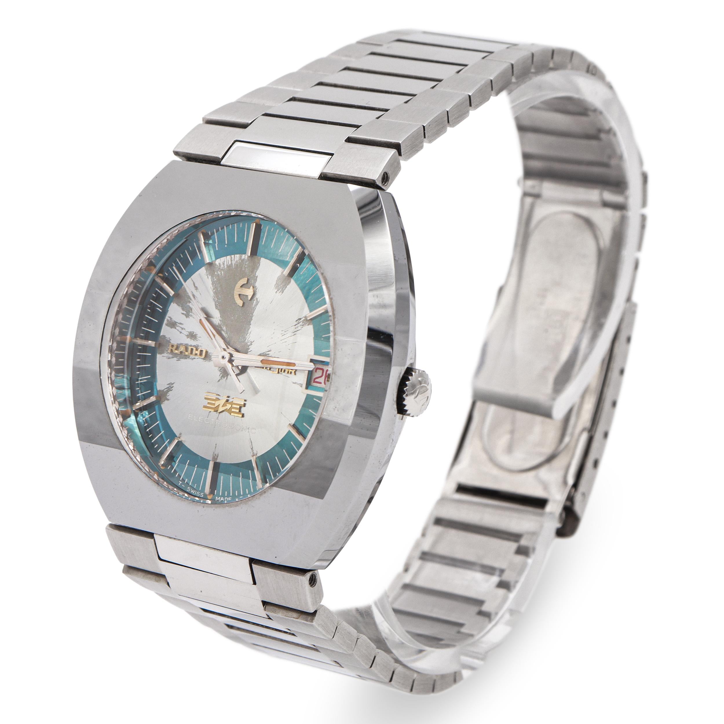 Rado DiaStar Stainless Steel Date Electrosonic Men’s Watch