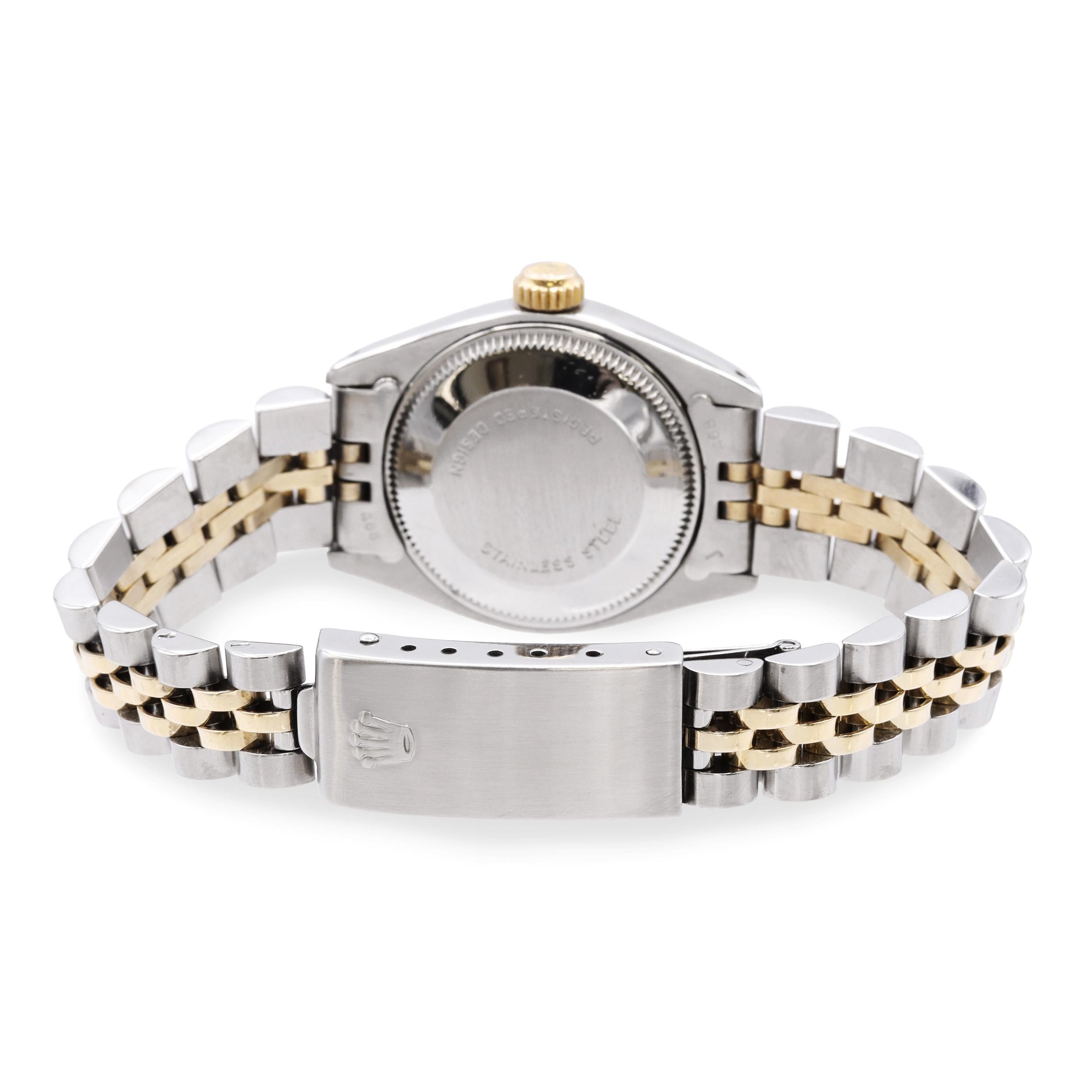 Rolex Date Two-tone Stainless Steel Automatic Women's Watch Ref 6917