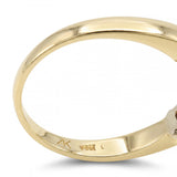 14k Yellow Gold 0.50ct J VVS2 Diamond & Royal Blue Sapphire Ring