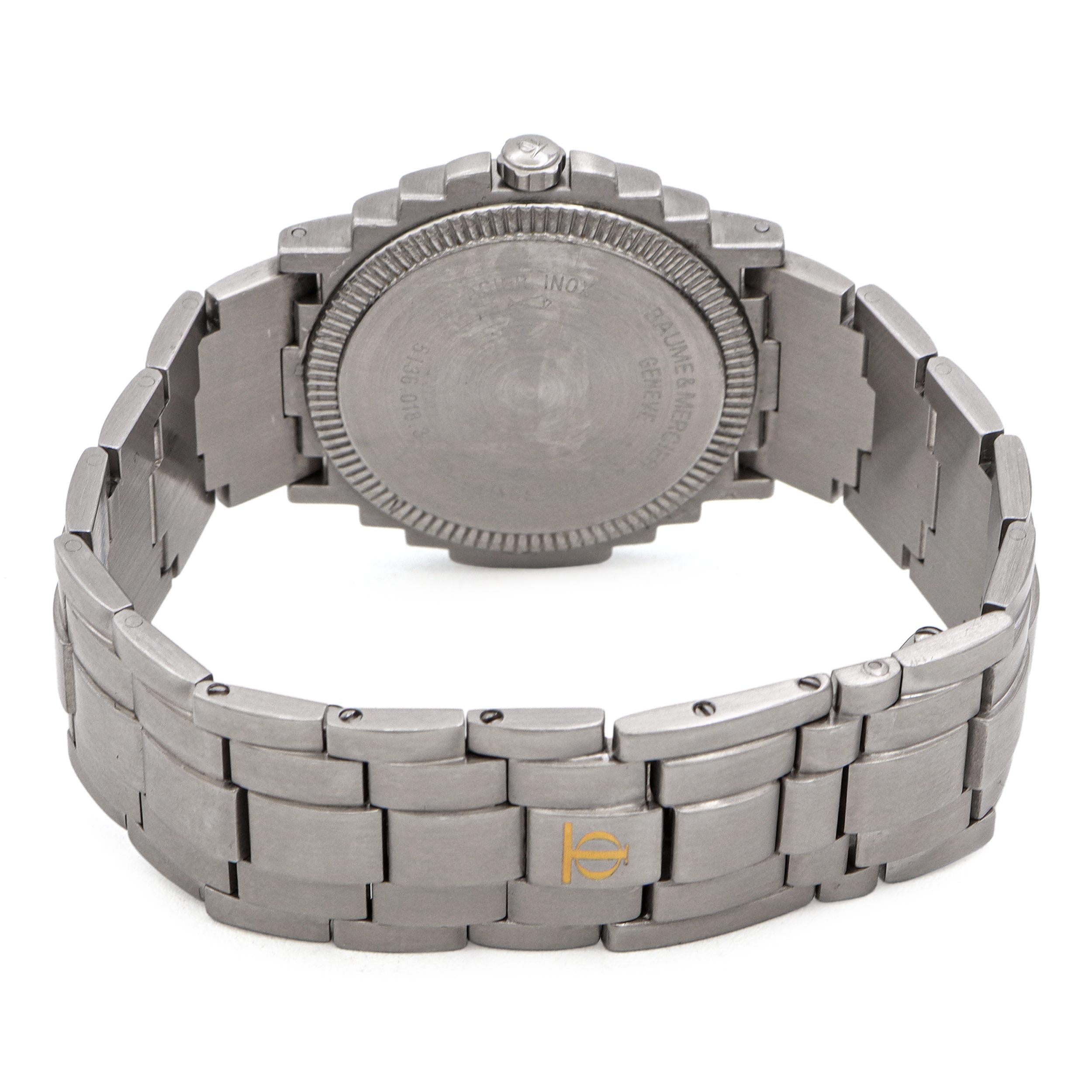 Baume & Mercier Shogun Steel Quartz Watch Ref.5136.018.3