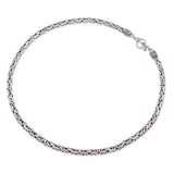 Vintage Sterling Silver Byzantine Toggle Clasp Chain