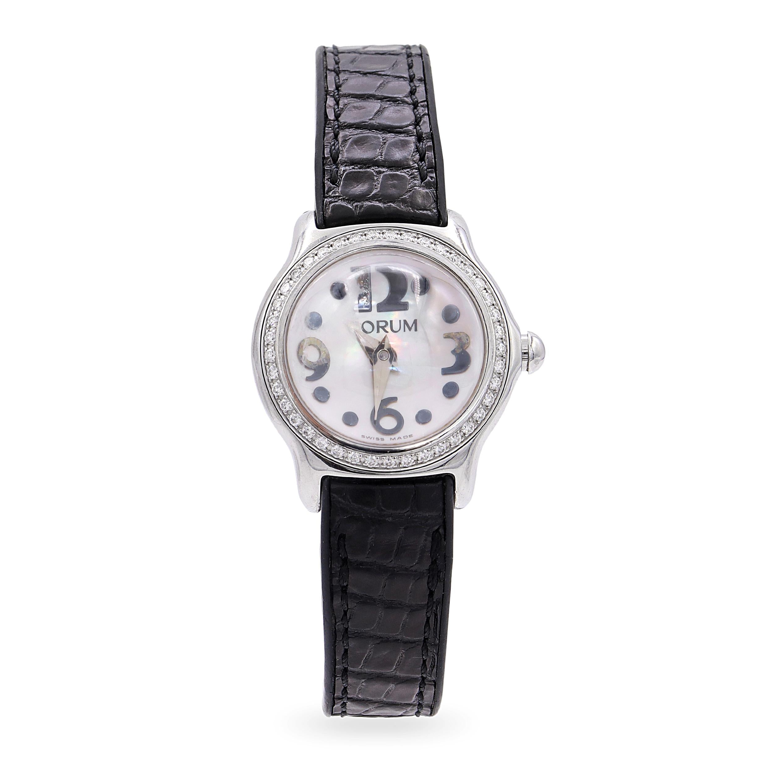 Corum Bubble Mother of Pearl Dial Diamond Women's Quartz Watch