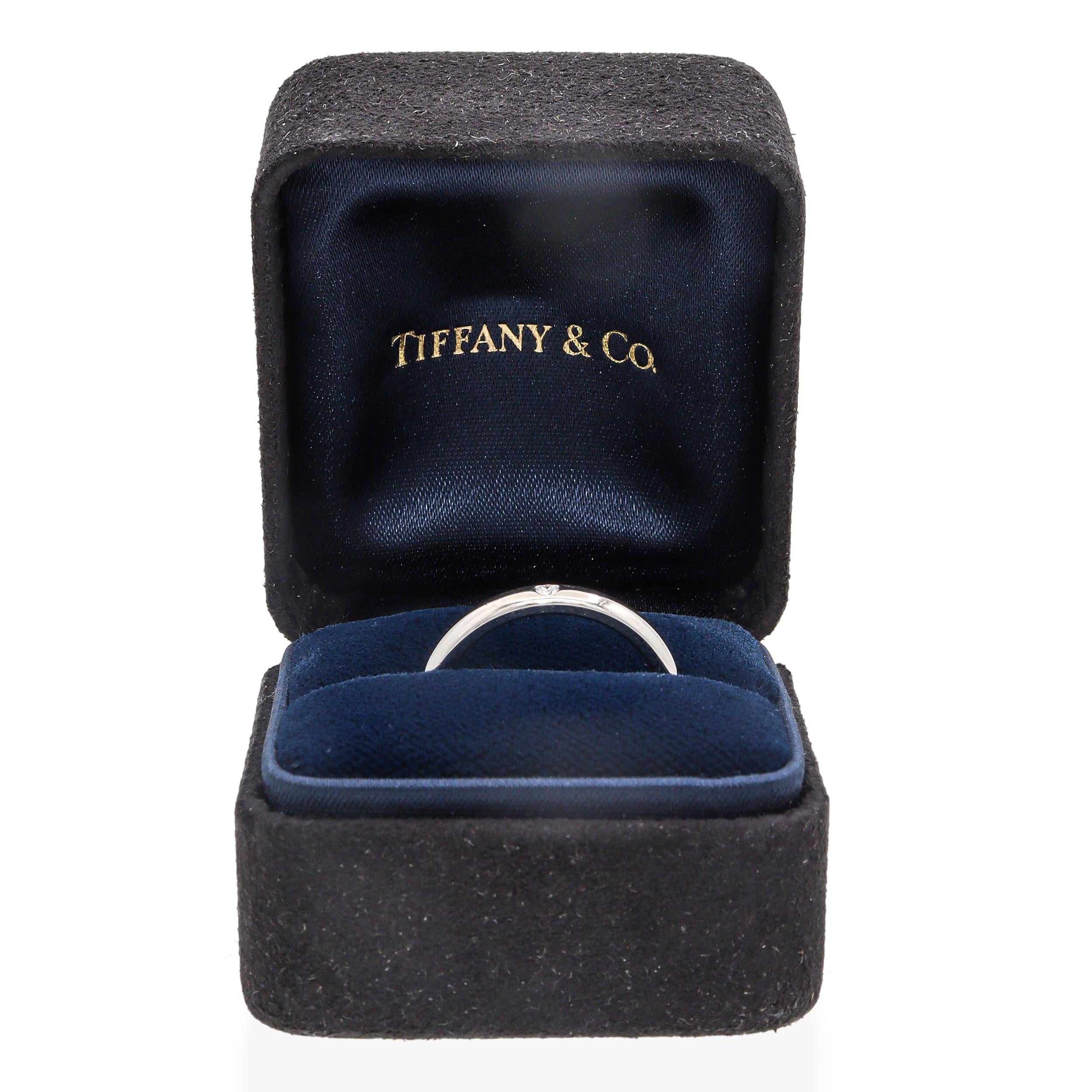 Tiffany & Co. Elsa Peretti Platinum Diamond Band Ring