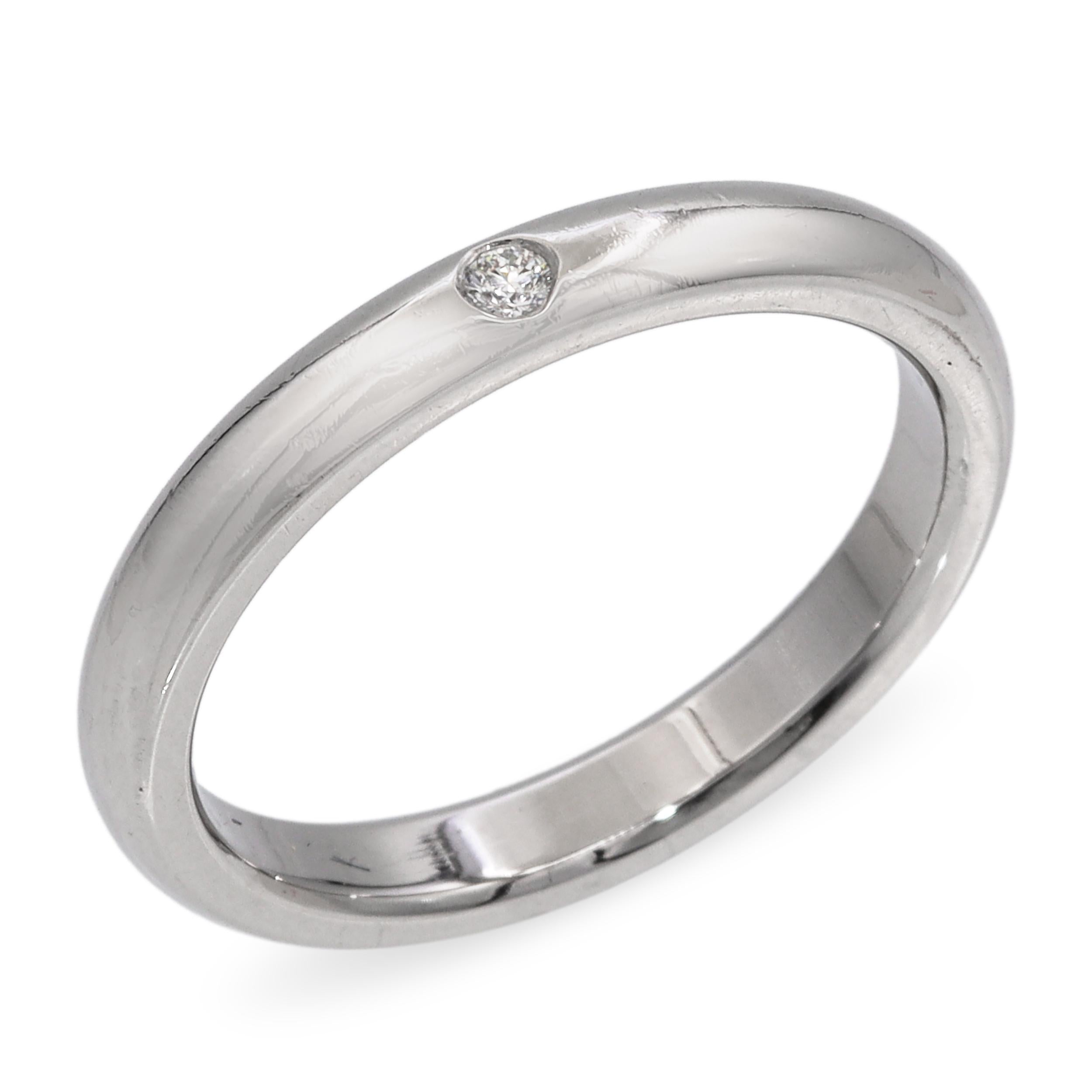 Tiffany & Co. Elsa Peretti Platinum Diamond Band Ring