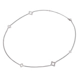 David Yurman Sterling Silver Quatrefoil Station Necklace