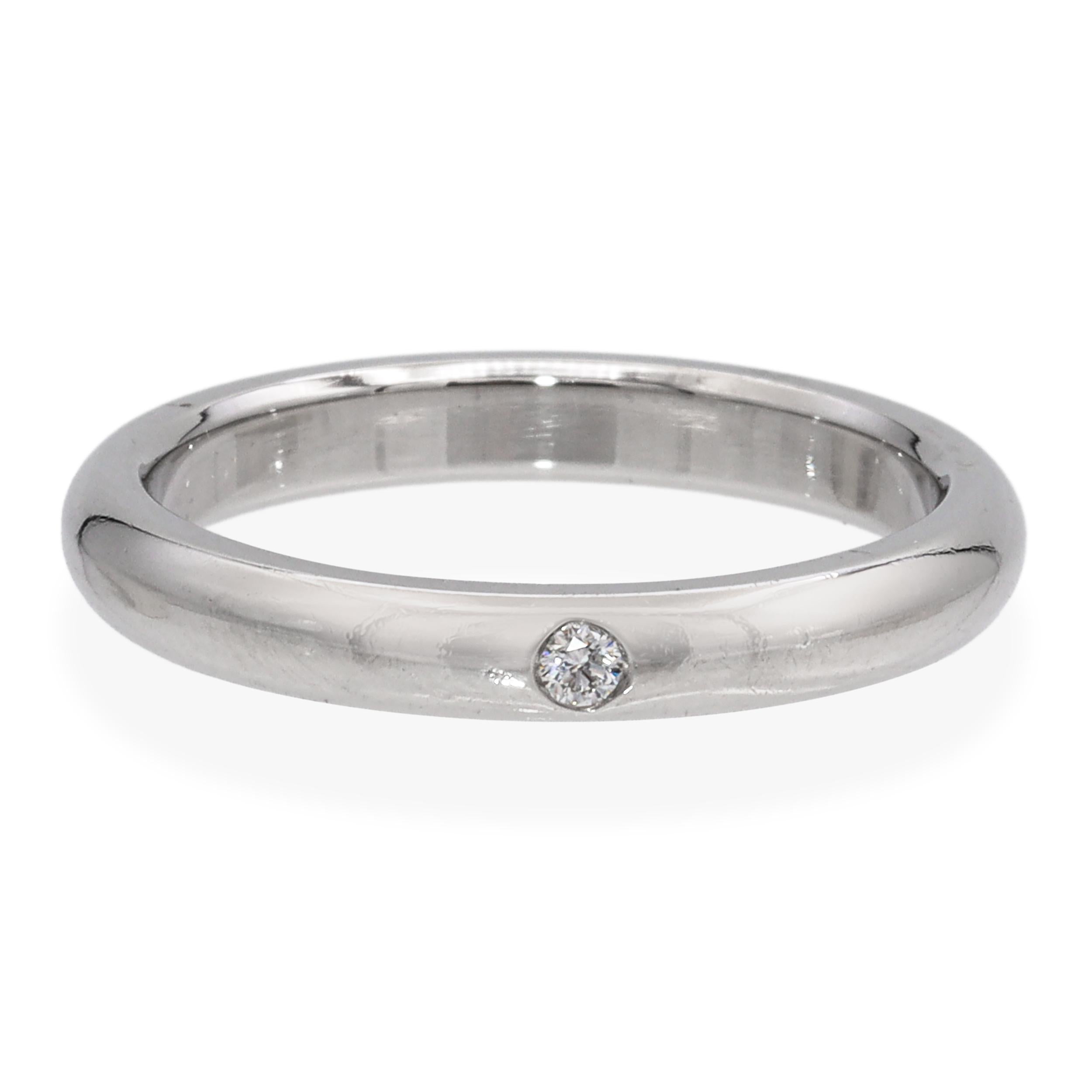 Tiffany & Co. Elsa Peretti Platinum Diamond Band Ring