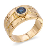 Cartier 18k Yellow Gold Sapphire Panthère Ring