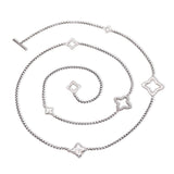 David Yurman Sterling Silver Quatrefoil Station Necklace