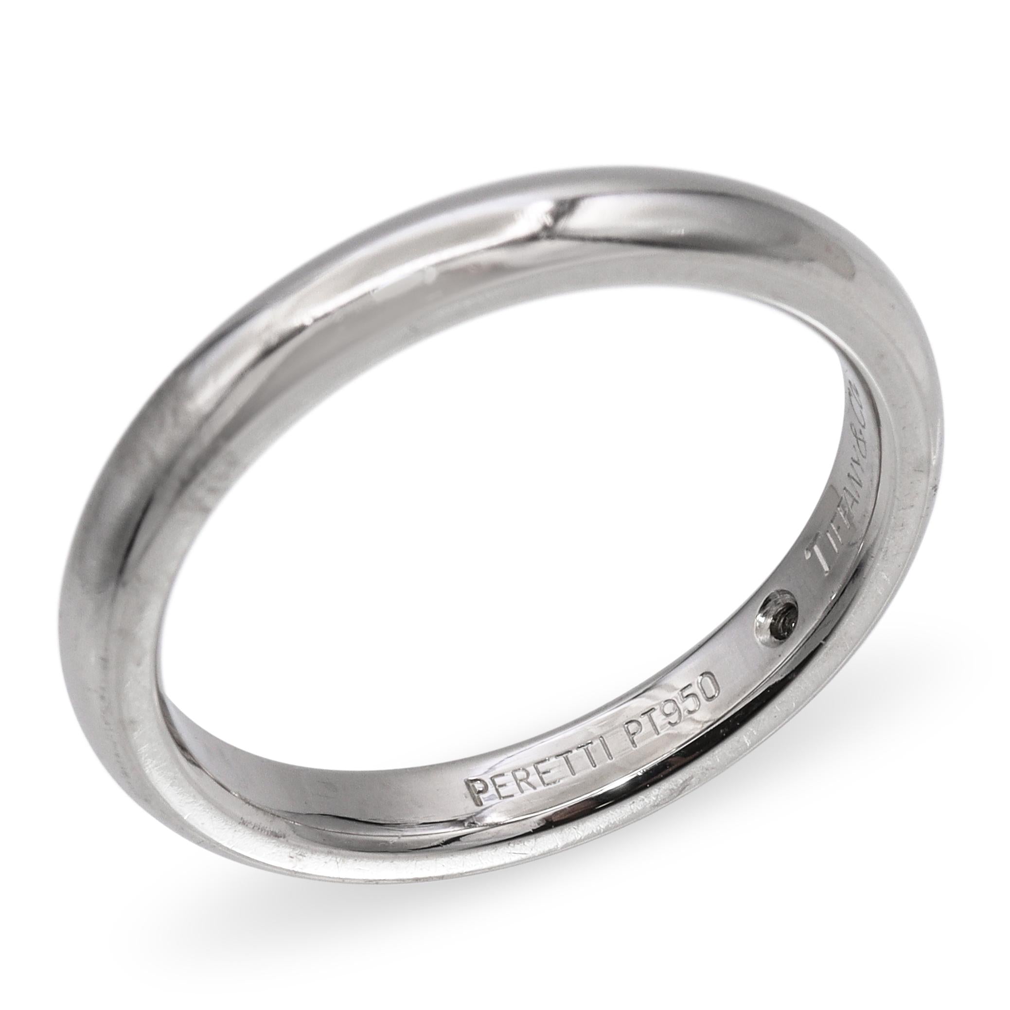 Tiffany & Co. Elsa Peretti Platinum Diamond Band Ring