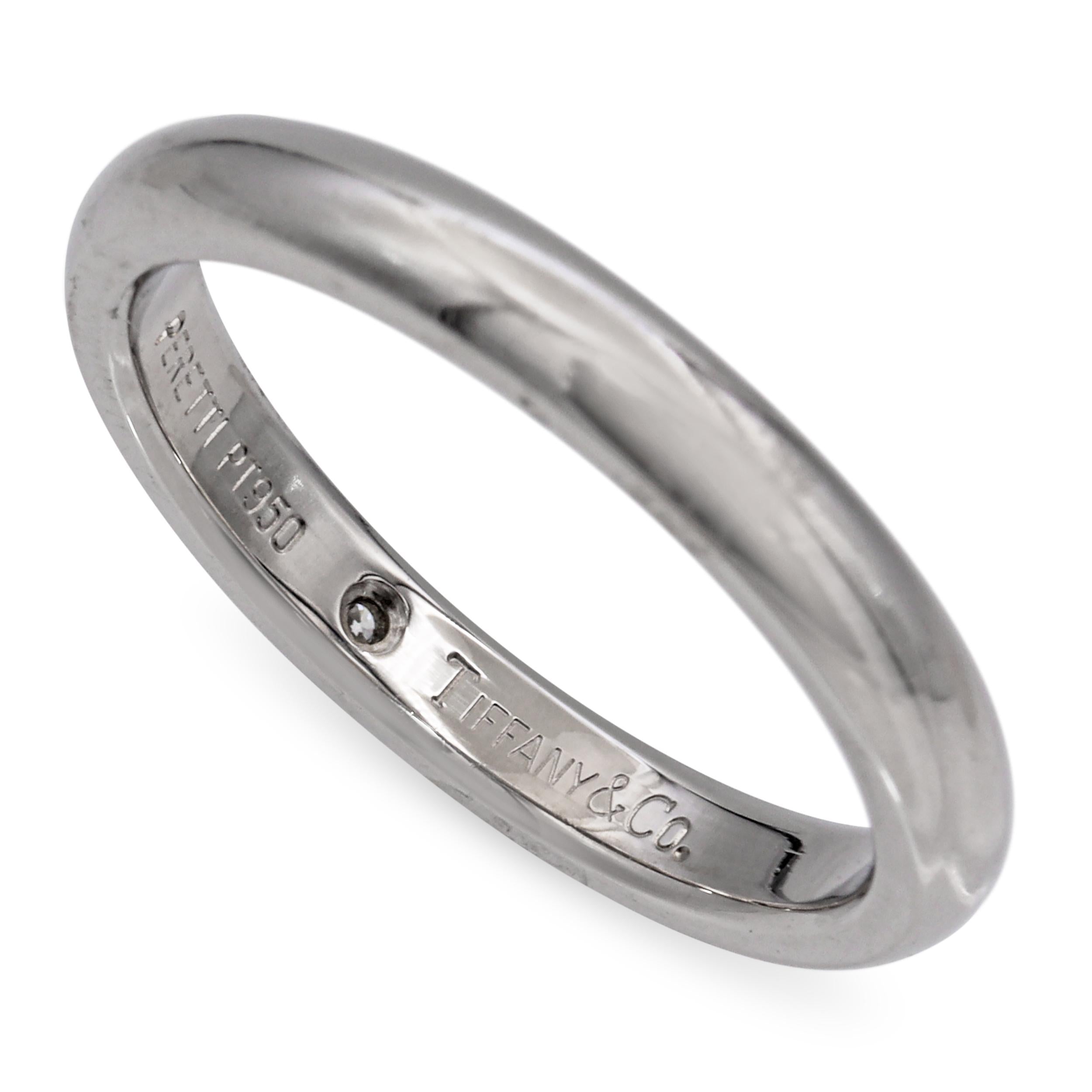 Tiffany & Co. Elsa Peretti Platinum Diamond Band Ring