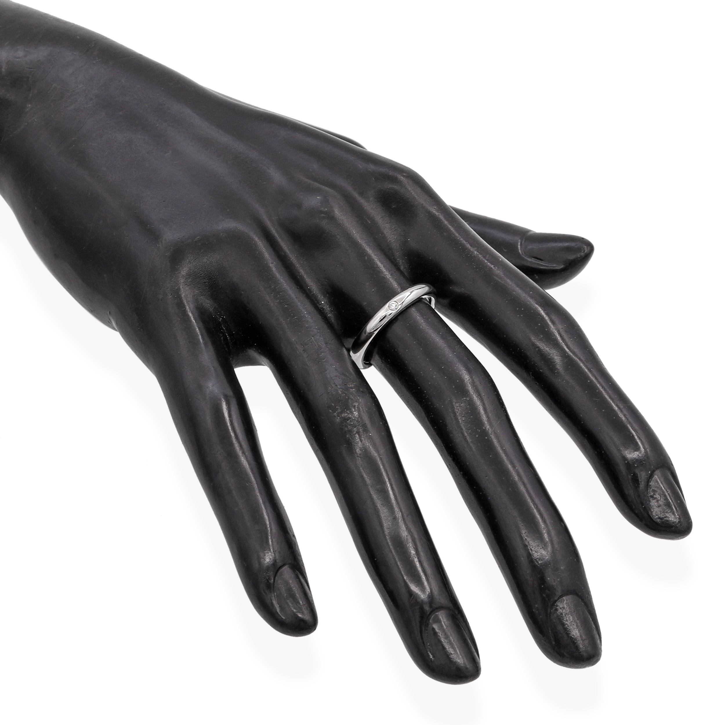 Tiffany & Co. Elsa Peretti Platinum Diamond Band Ring