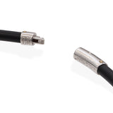 Elite 18K White Gold Diamond Heart Rubber Necklace