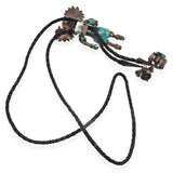Vintage Native American Zuni Sterling Silver Multi-Stone Inlay Kachina Bolo Tie