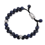 David Yurman Sterling Silver Lapis Lazuli Spiritual Beaded Bracelet