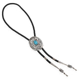 Vintage Southwestern Thomas Singer Navajo Sterling Silver Turquoise Bolo Tie