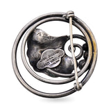 Vintage 1940s George Jensen Sterling Silver Lotus Leaf Brooch