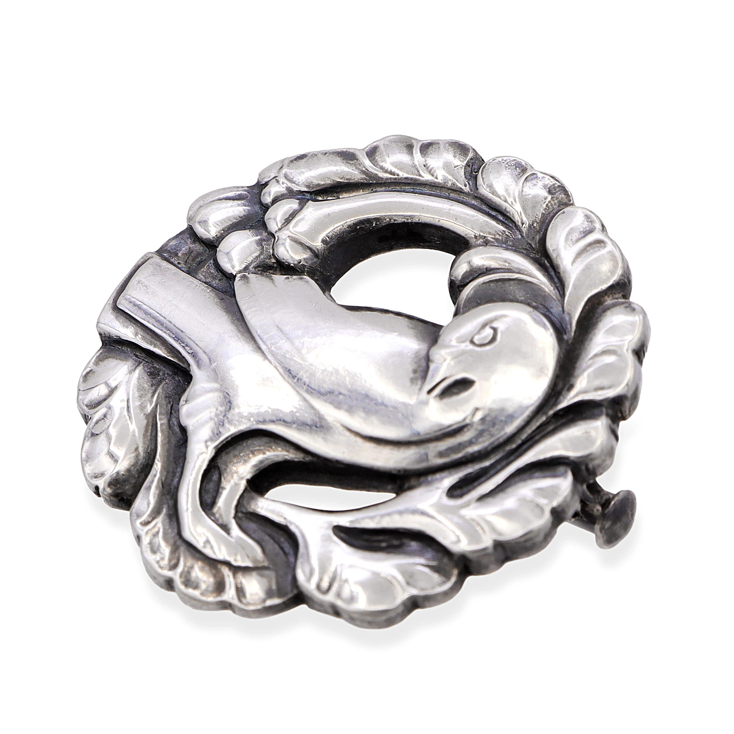 Vintage George Jensen Sterling Silver No. 184 Bird Brooch