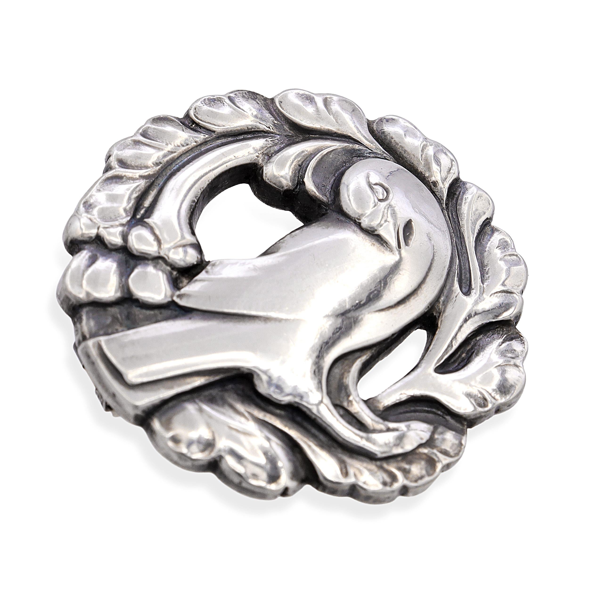 Vintage George Jensen Sterling Silver No. 184 Bird Brooch