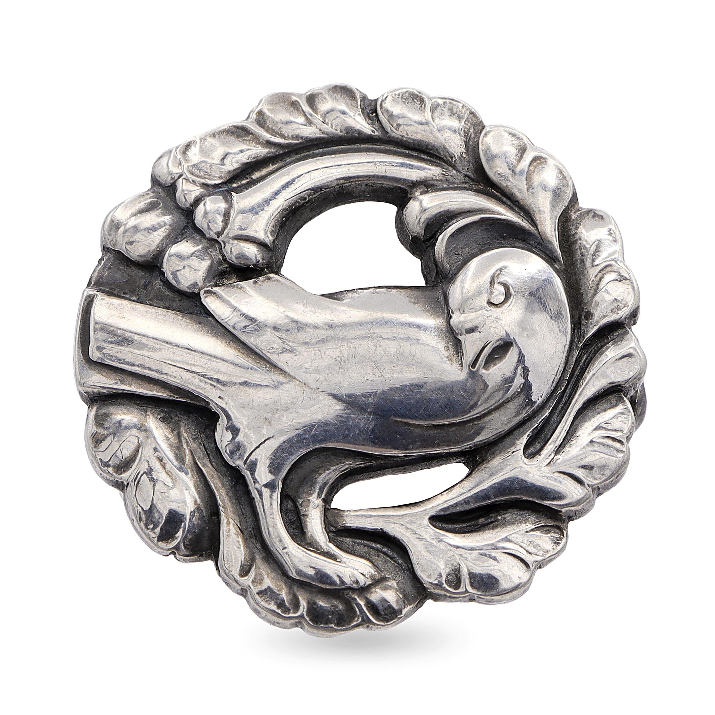 Vintage George Jensen Sterling Silver No. 184 Bird Brooch