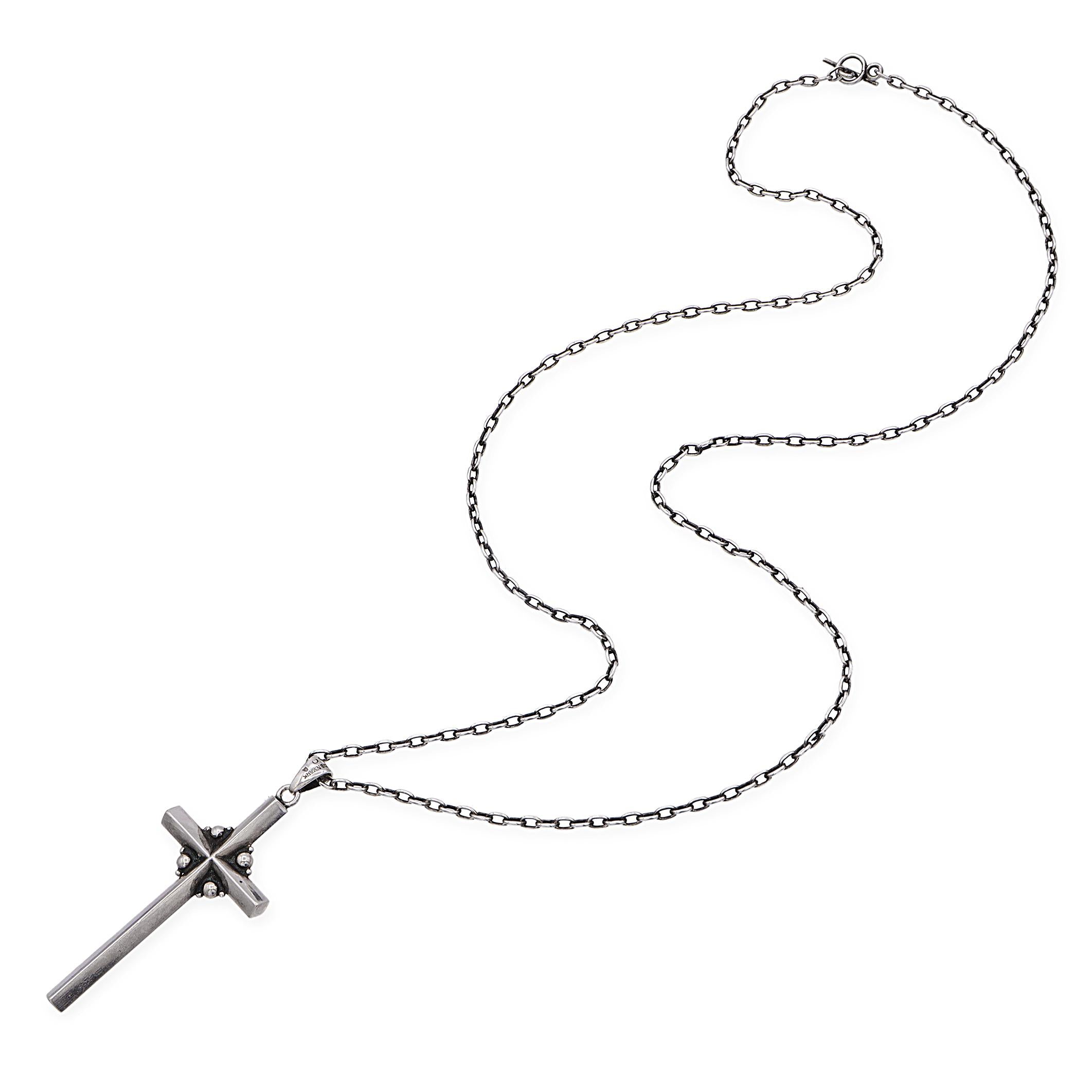 Vintage Georg Jensen Sterling Silver Cross no. 90a Necklace