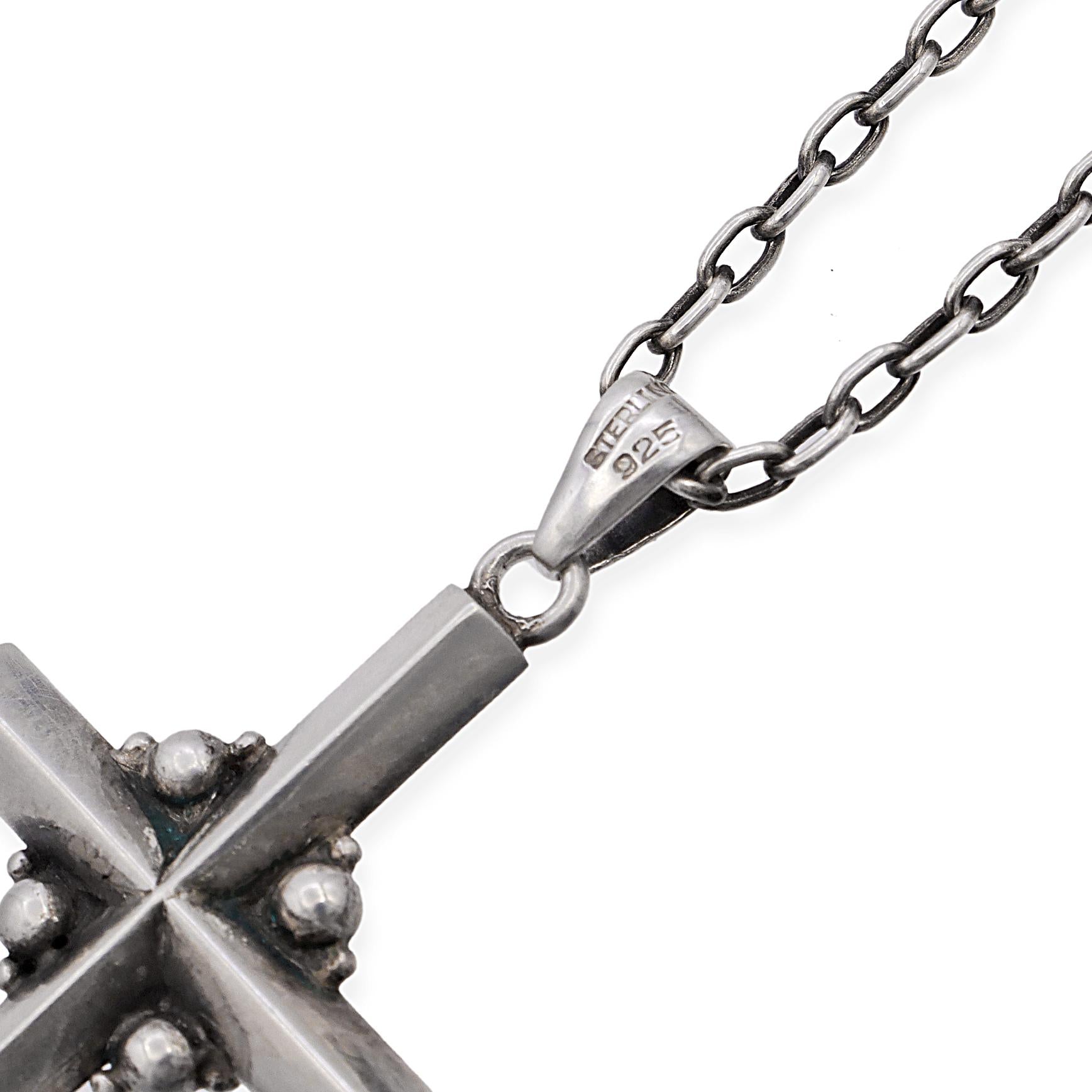 Vintage Georg Jensen Sterling Silver Cross no. 90a Necklace