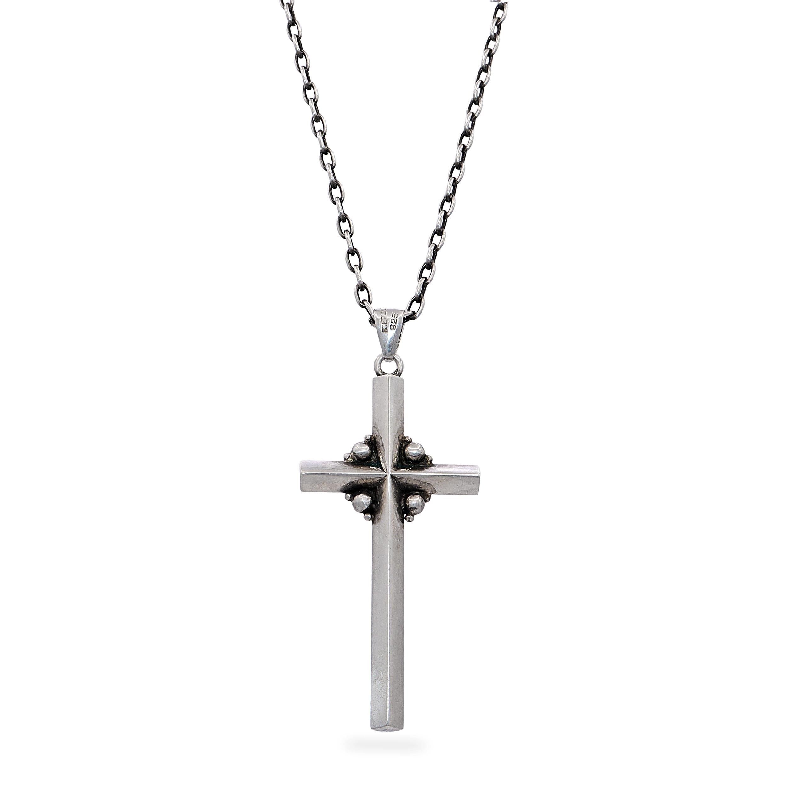 Vintage Georg Jensen Sterling Silver Cross no. 90a Necklace
