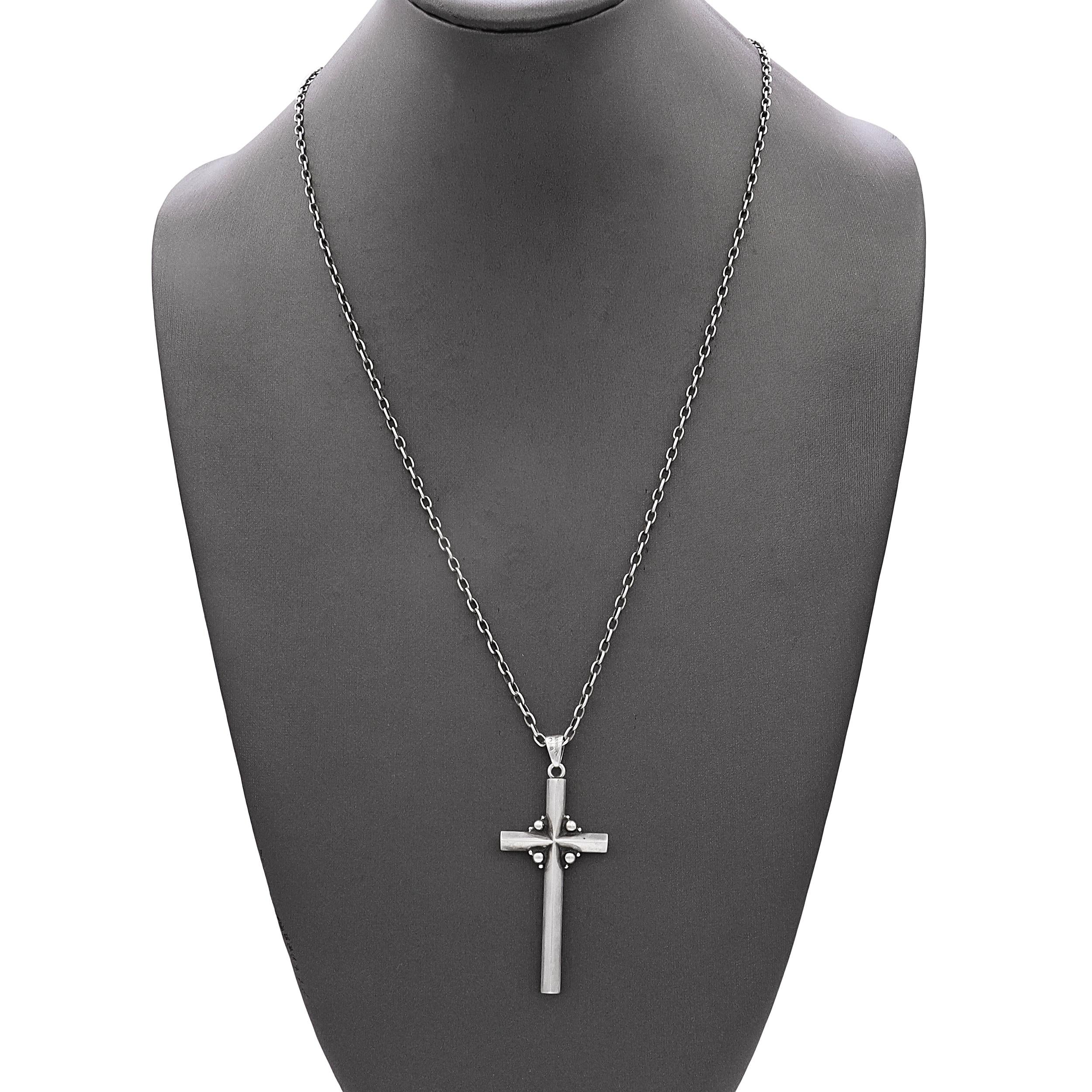 Vintage Georg Jensen Sterling Silver Cross no. 90a Necklace