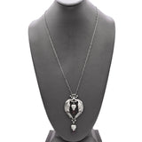 Art Nouveau Georg Jensen No.51 830 Silver Garnet Necklace